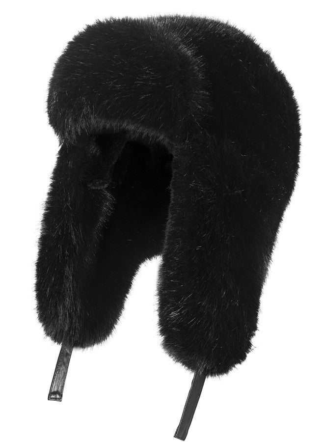 Gilotop Winter Trapper Hat with Ear Flaps Windproof Thermal Insulated Ushanka Earflap Cap for Women and Men Black - Image 1